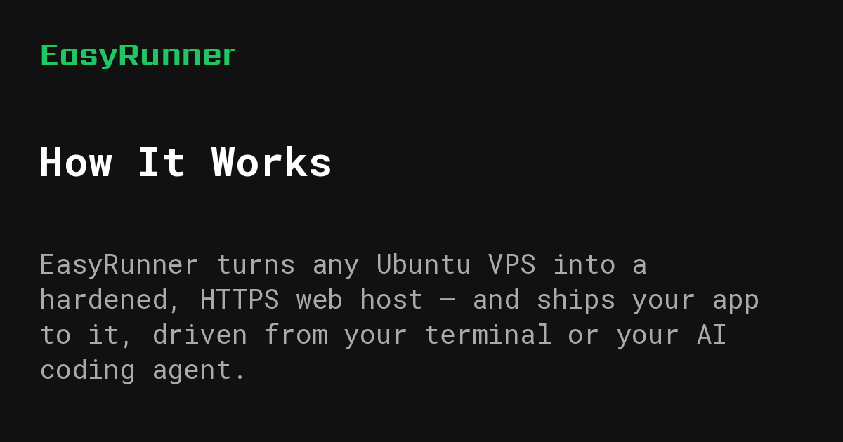 How It Works - EasyRunner